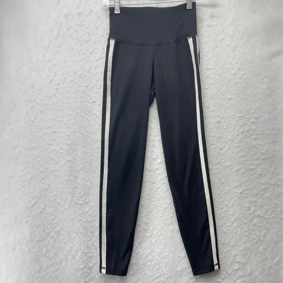 Old Navy Active Leggings Women's Sz XS Black White Go Dry Wide Waistband Pull On - Picture 1 of 11